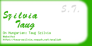 szilvia taug business card